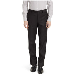 Savile Row Mens Straight Leg Trouser Pants Strand Black Size 44L / 38W